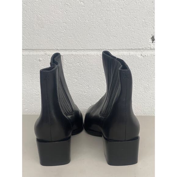 New Rag & Bone 6 36 Black Rover Leather Block Heel Point Toe Chelsea Ankle Boot - Picture 4 of 5